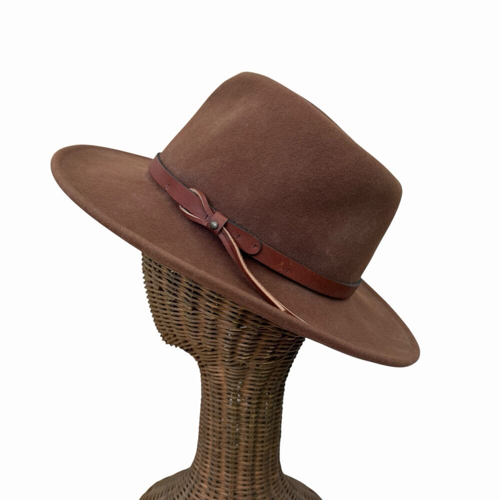 Dorfman Pacific Brown Wool Felt Hat 7 1/8